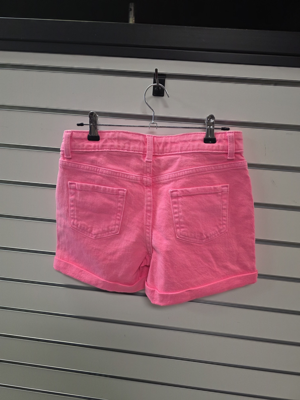Girls L (10/12) Cat & Jack Neon Pink Denim Shorts - Picture 2 of 3